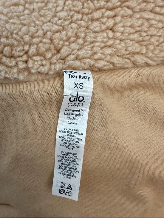 ALO Yoga Foxy Sherpa Jacket in Camel – Size XS EUC - Picture 14 of 15